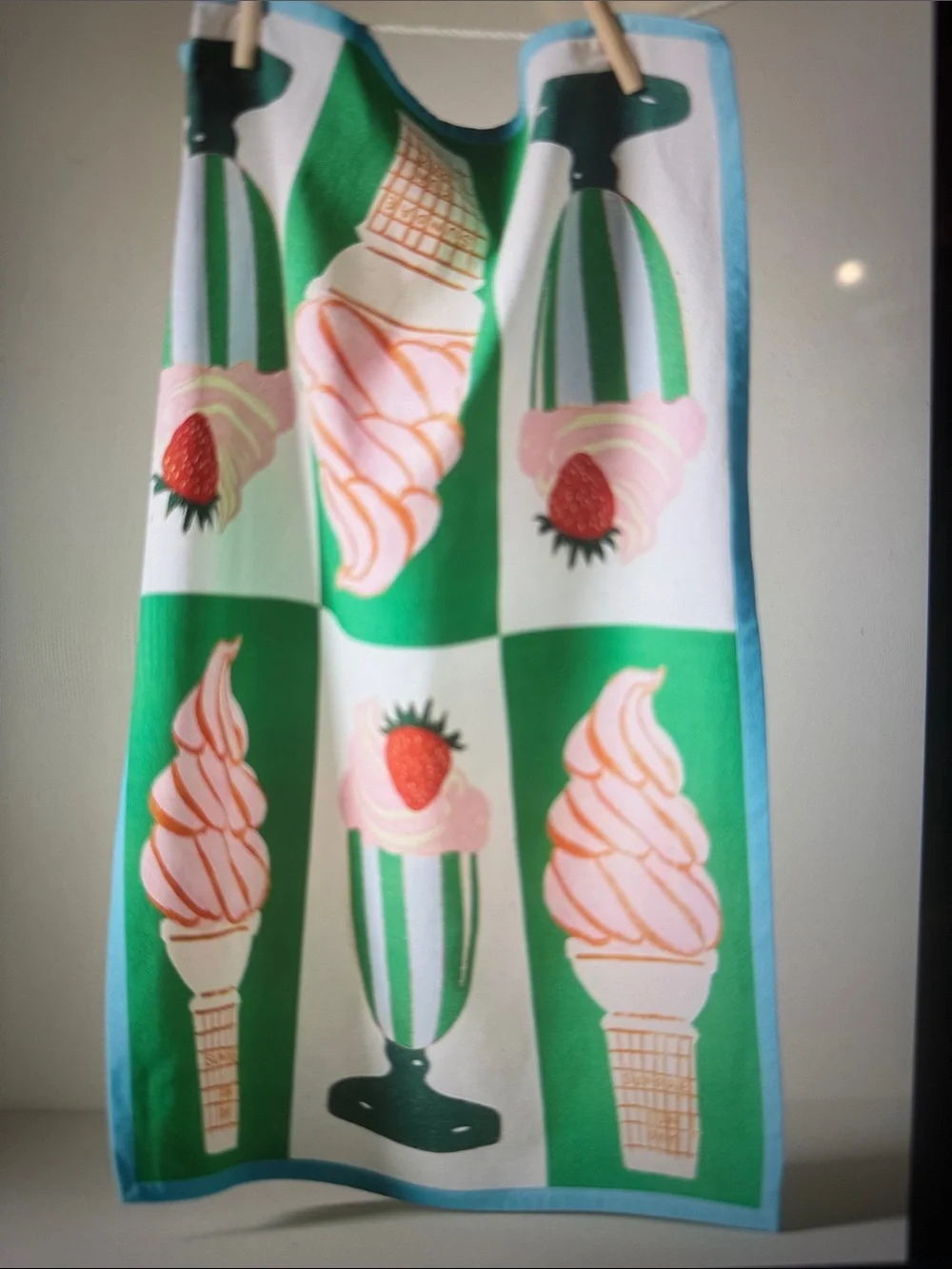 Anthropologie Sundae Funday Dish Towel